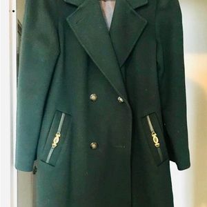 Gorgeous Fen-nelli mid-length Pure Virgin Wool Emerald green Ladies Coat